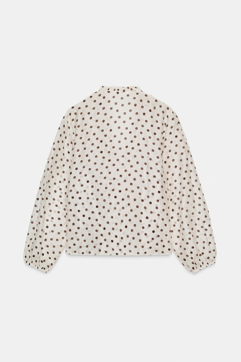 POLKA DOT RUFFLED BLOUSE - Zara фото 7