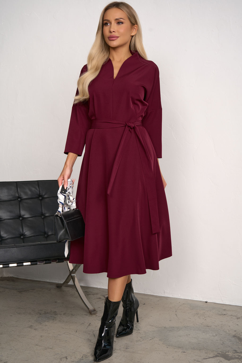Платье Турин (винный) Р11-1222/5 - Николь фото 4
