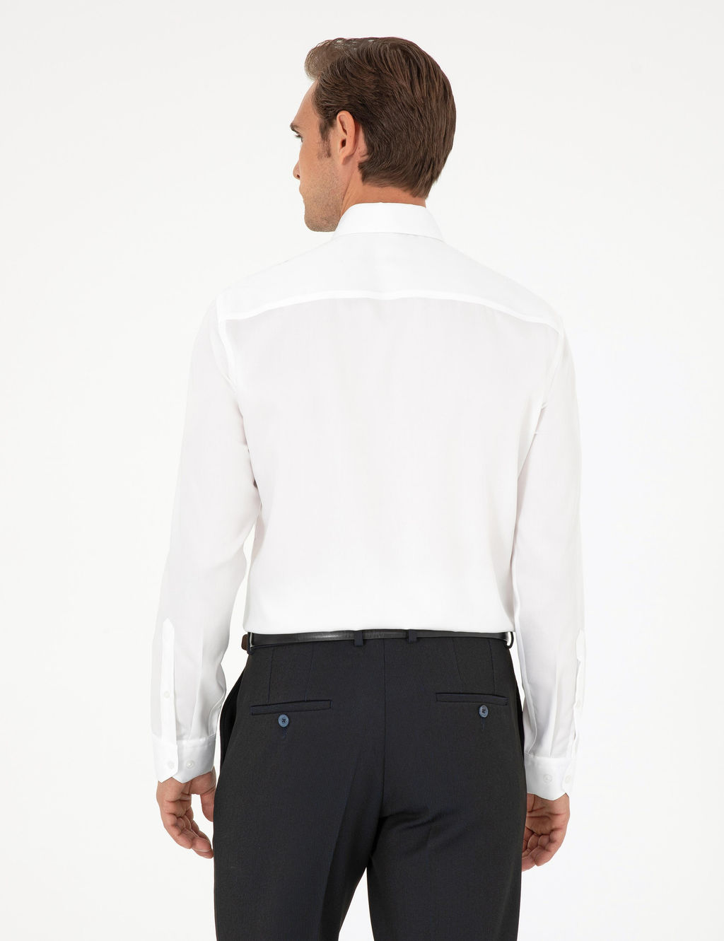 Beyaz Slim Fit Uzun Kollu Basic G_mlek - Pierre cardin фото 5
