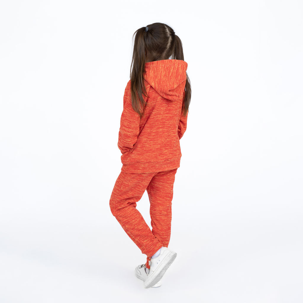 Костюм детский оранжевый флисовый 7043кт (110, 60)