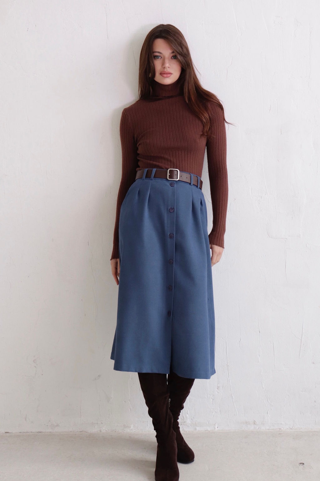 Юбка на пуговицах длины миди - Martichelli фото 9