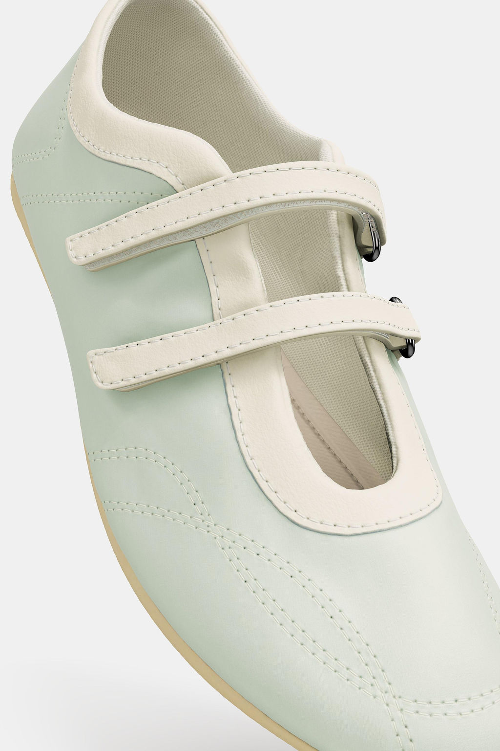 SATIN EFFECT TOPSTITCHED BALLERINAS - Zara фото 8