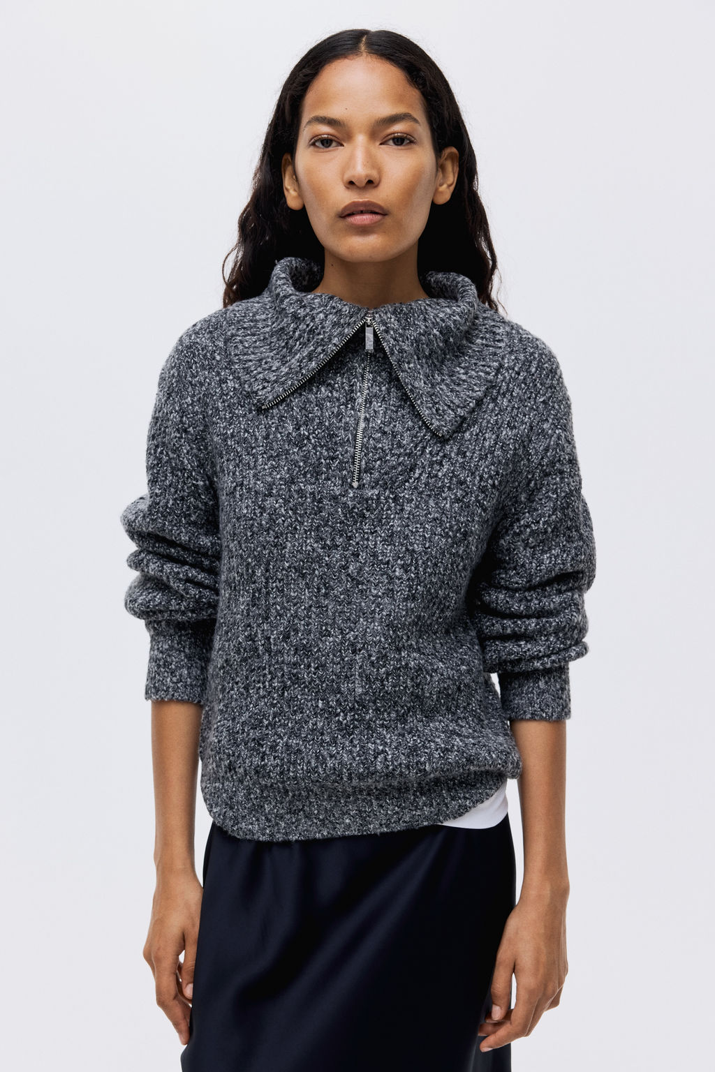 Jersey en punto de canal? con media cremallera - H&m фото 6