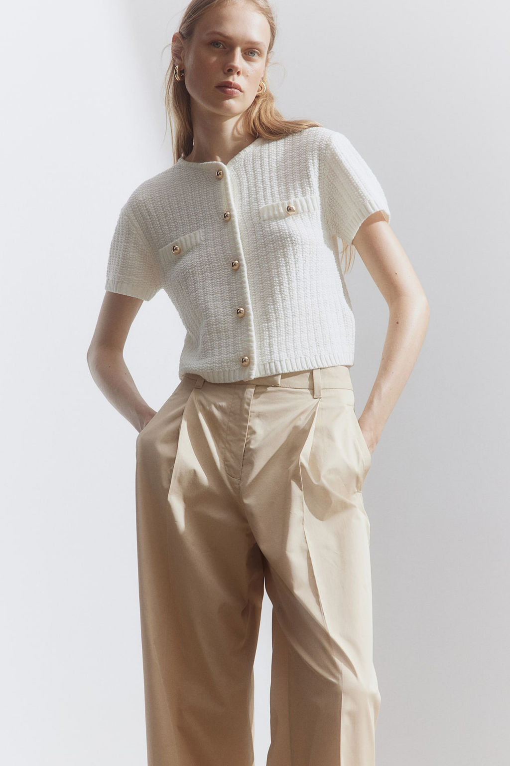 Cardigan en punto con estructura - H&m фото 2