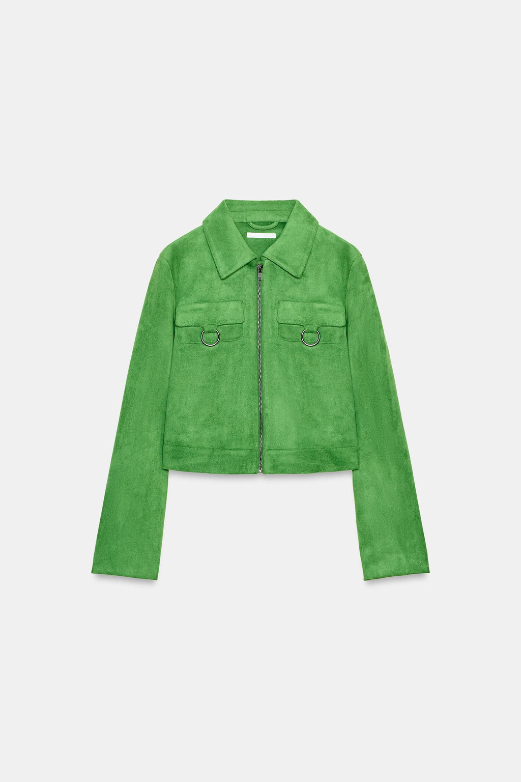 FAUX SUEDE CROP JACKET - Zara фото 17