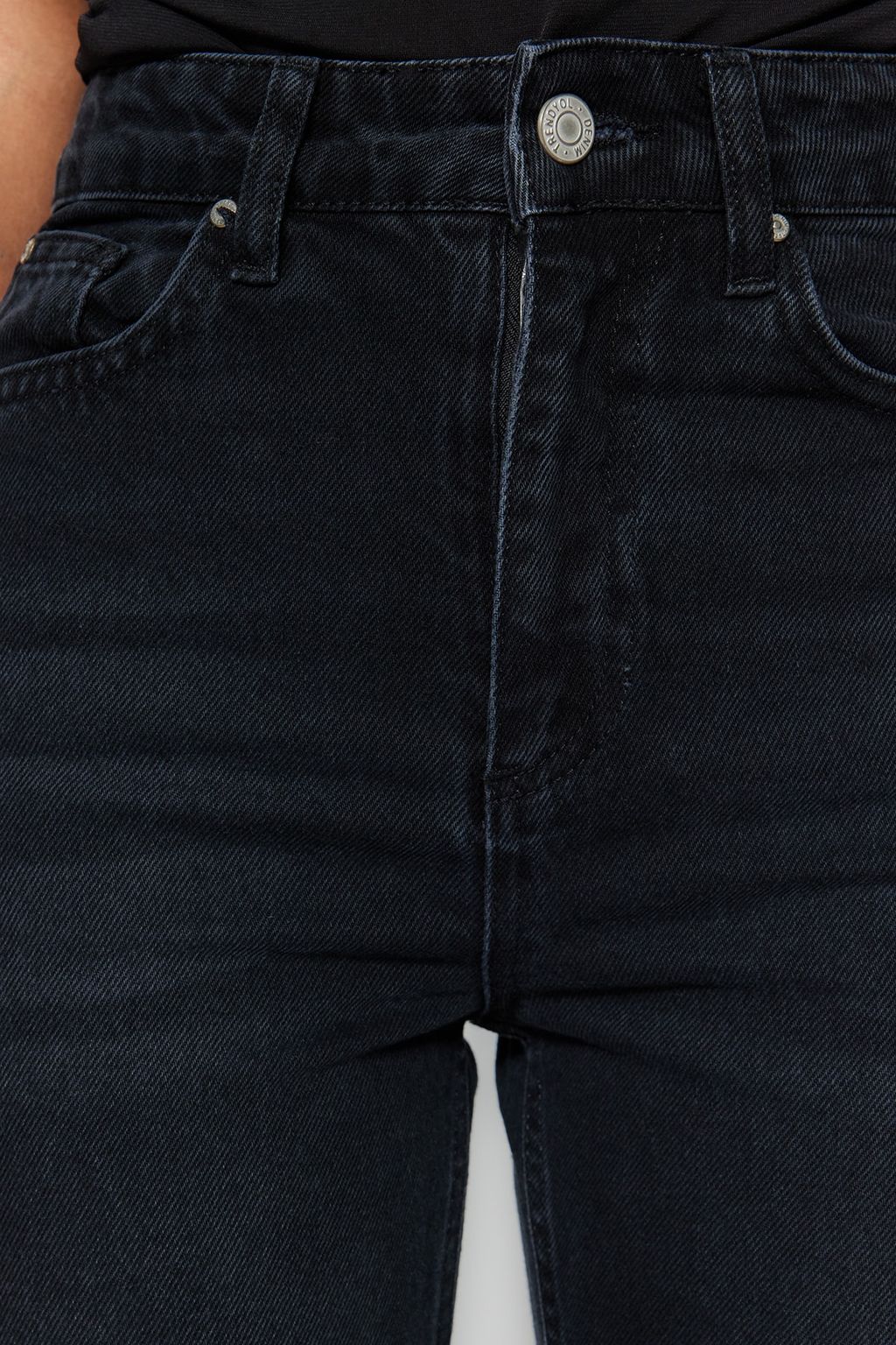 TRENDYOLMILLA Mavi Yuksek Bel Mom Jeans TWOSS23JE00085  фото 5