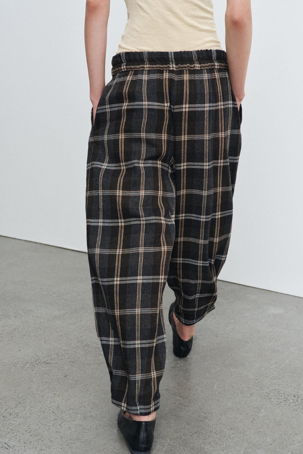 ZW COLLECTION CHECK TROUSERS - Zara фото 11
