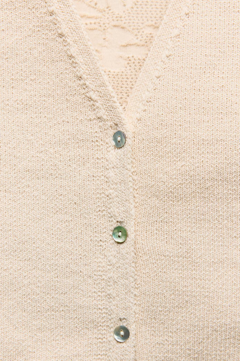 CONTRAST KNIT WAISTCOAT - Zara фото 5