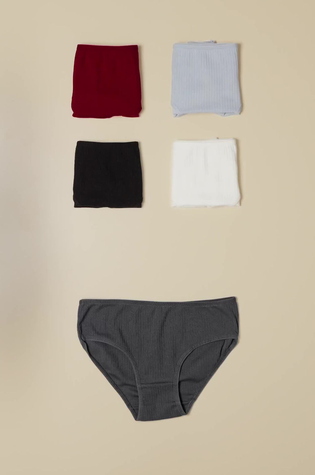 Трусы для девочки в рубчик 5шт. Happyfox