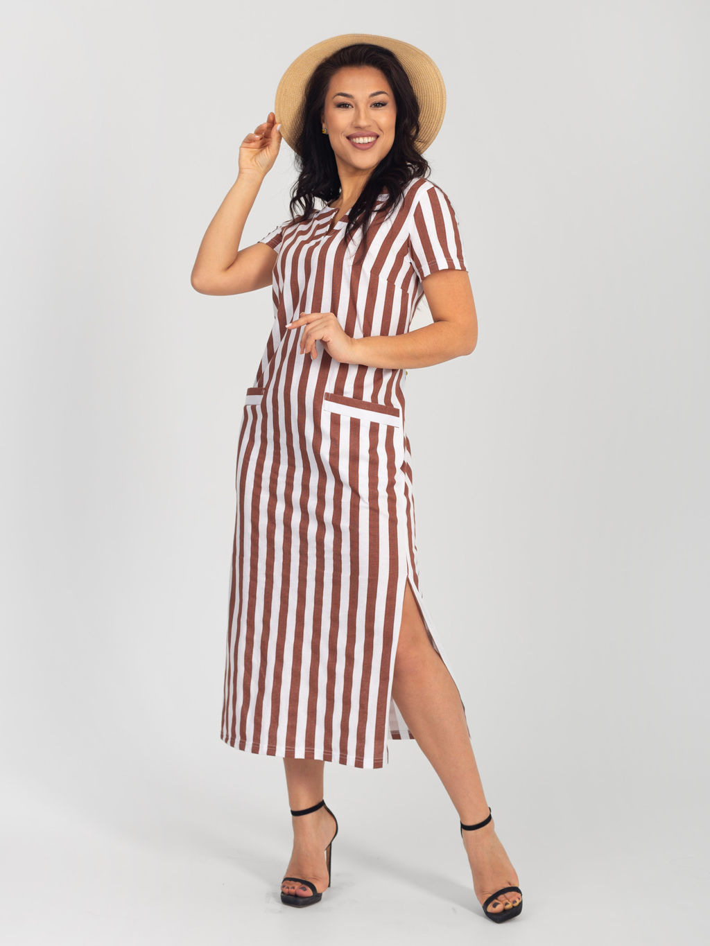 Платье женское кулирка КЕЛЛИ ШОКОЛАД - Domtrik Домашний трикотаж фото 3