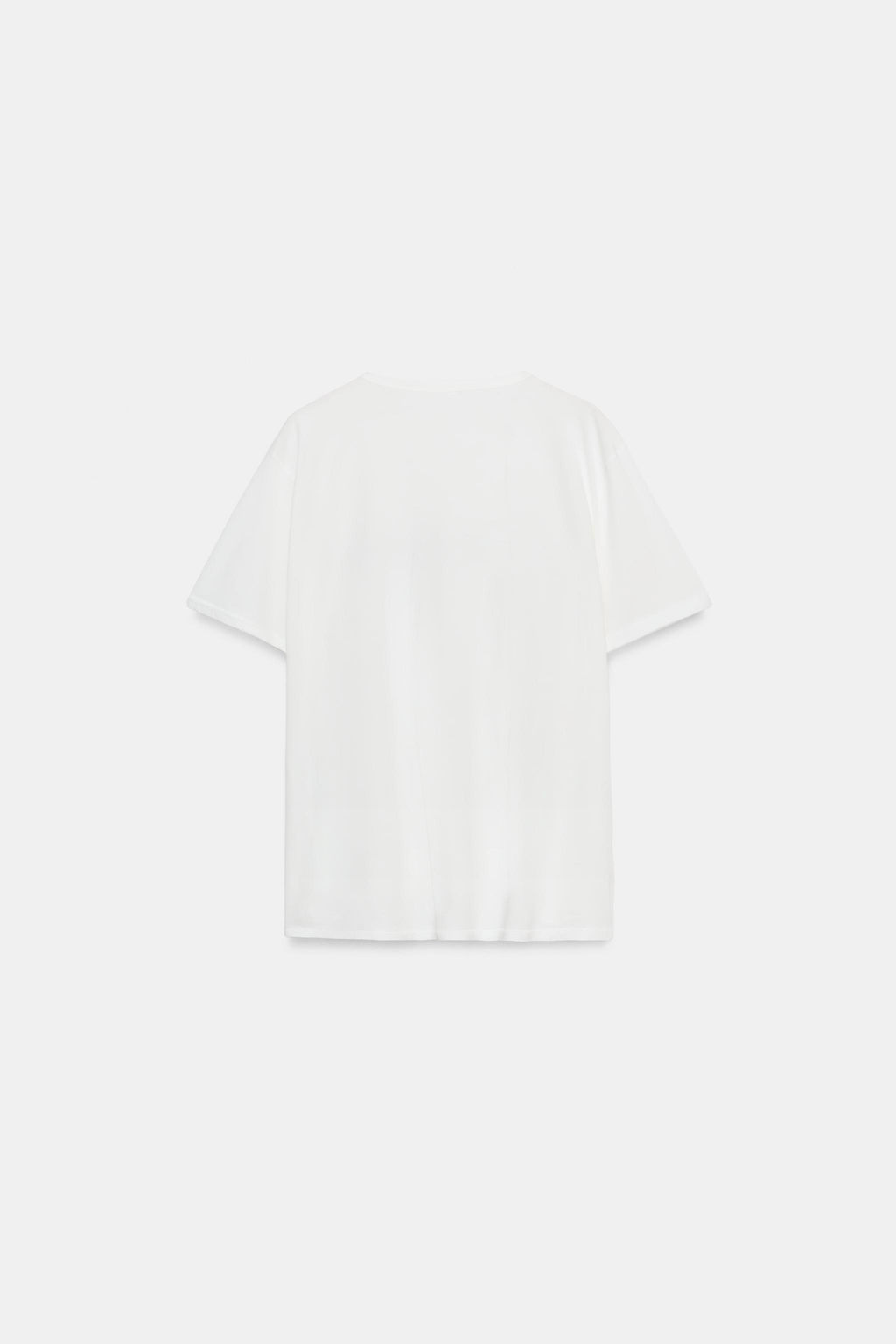 CAMISETA OVERSIZE TEXTO / Blanco roto - Zara фото 7