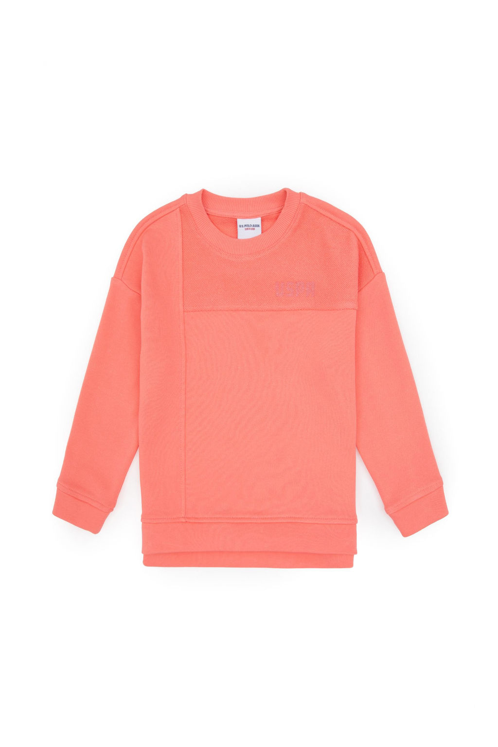 K_z _ocuk Neon Pembe Bisiklet Yaka Sweatshirt - U.s. polo assn фото 2