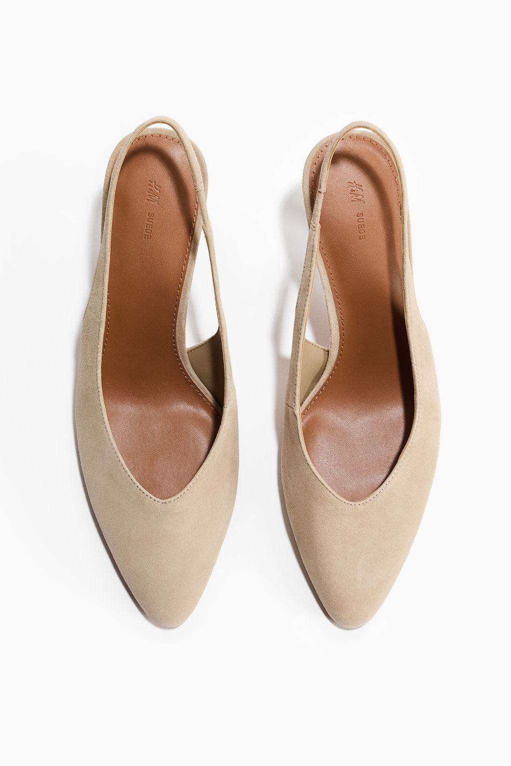 Stiletto-heeled suede slingbacks - H&m фото 3