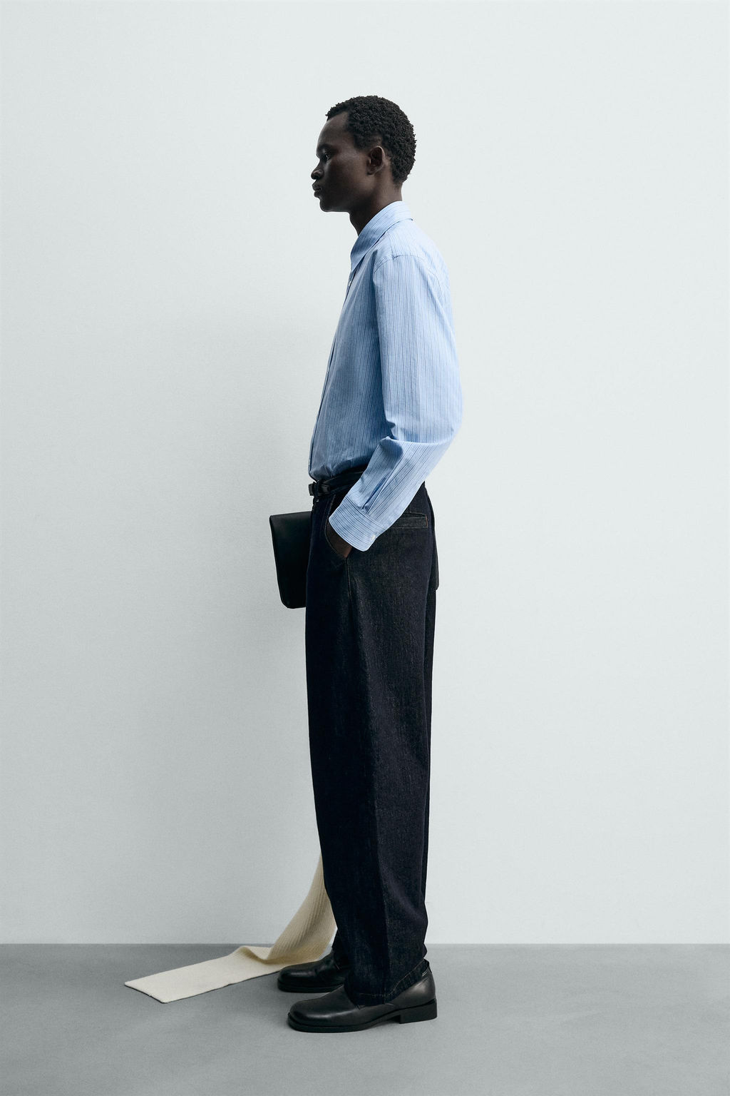 RELAXED FIT STRIPED SHIRT - Zara фото 4