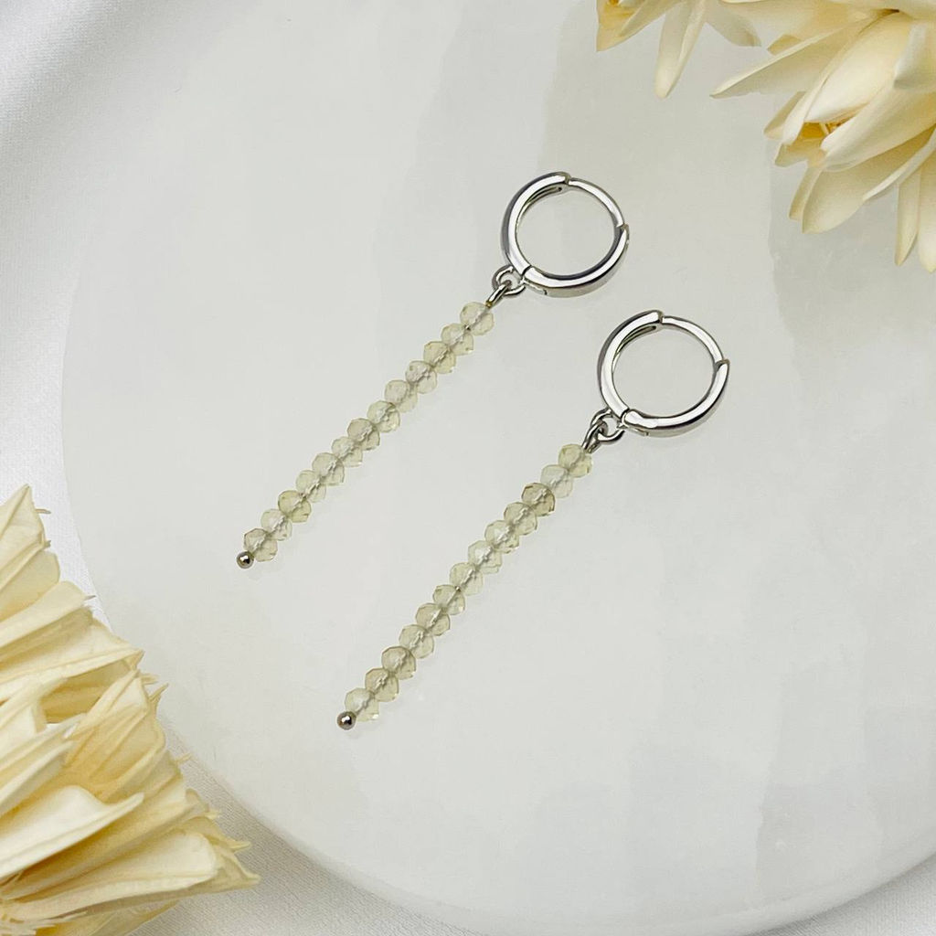 Серьги длинные из Лимонного кварца