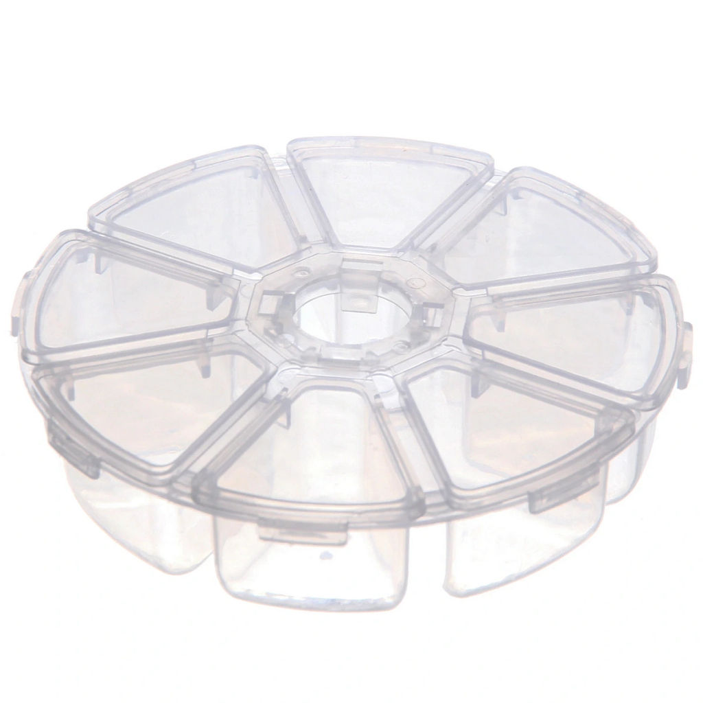 Цена за 10 шт. Органайзер для хранения мелочей, 8 ячеек "ИДЕЯДОМА", прозрачный, 10,5*3см (наклейка Селфи)