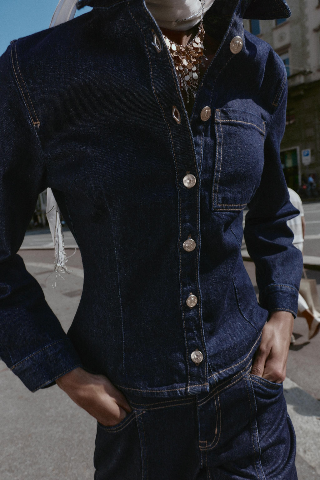 Z1975 FITTED DENIM SHIRT - Zara фото 2