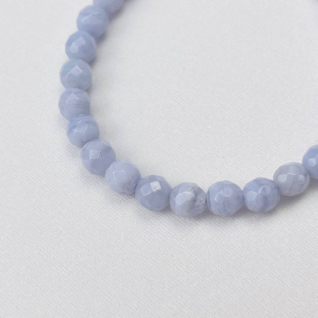 Браслет из Голубого агата 17 см