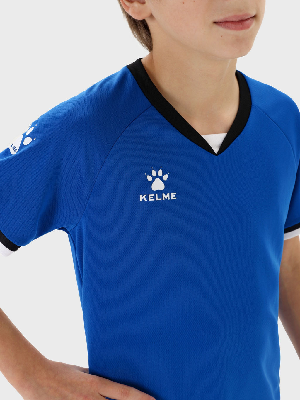 Детская футбольная форма KELME Football Uniform Set (Blue/Black)