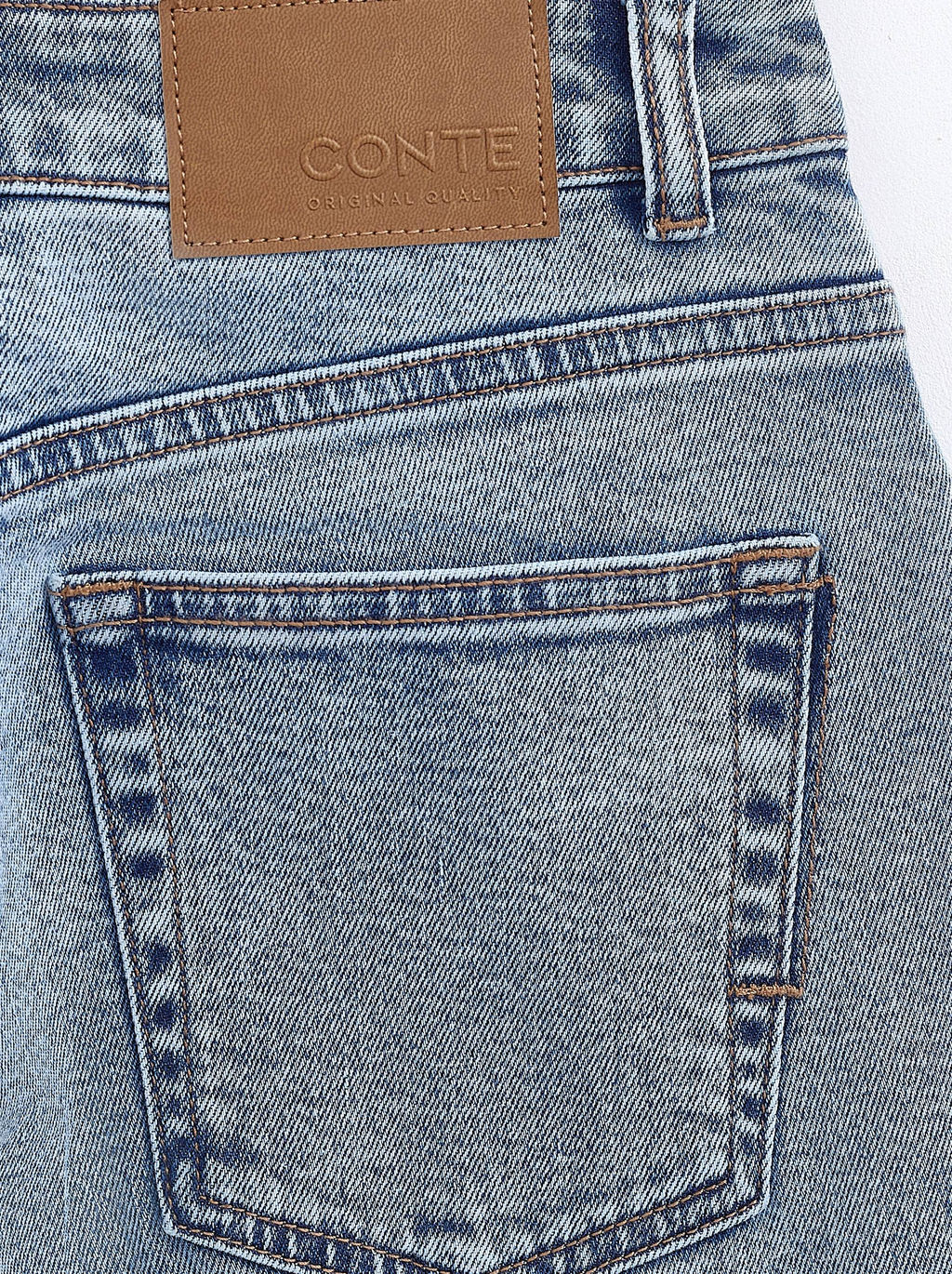 CONTE CON-616 Джинсы mom fit оксидной варки с высокой посадкой blue