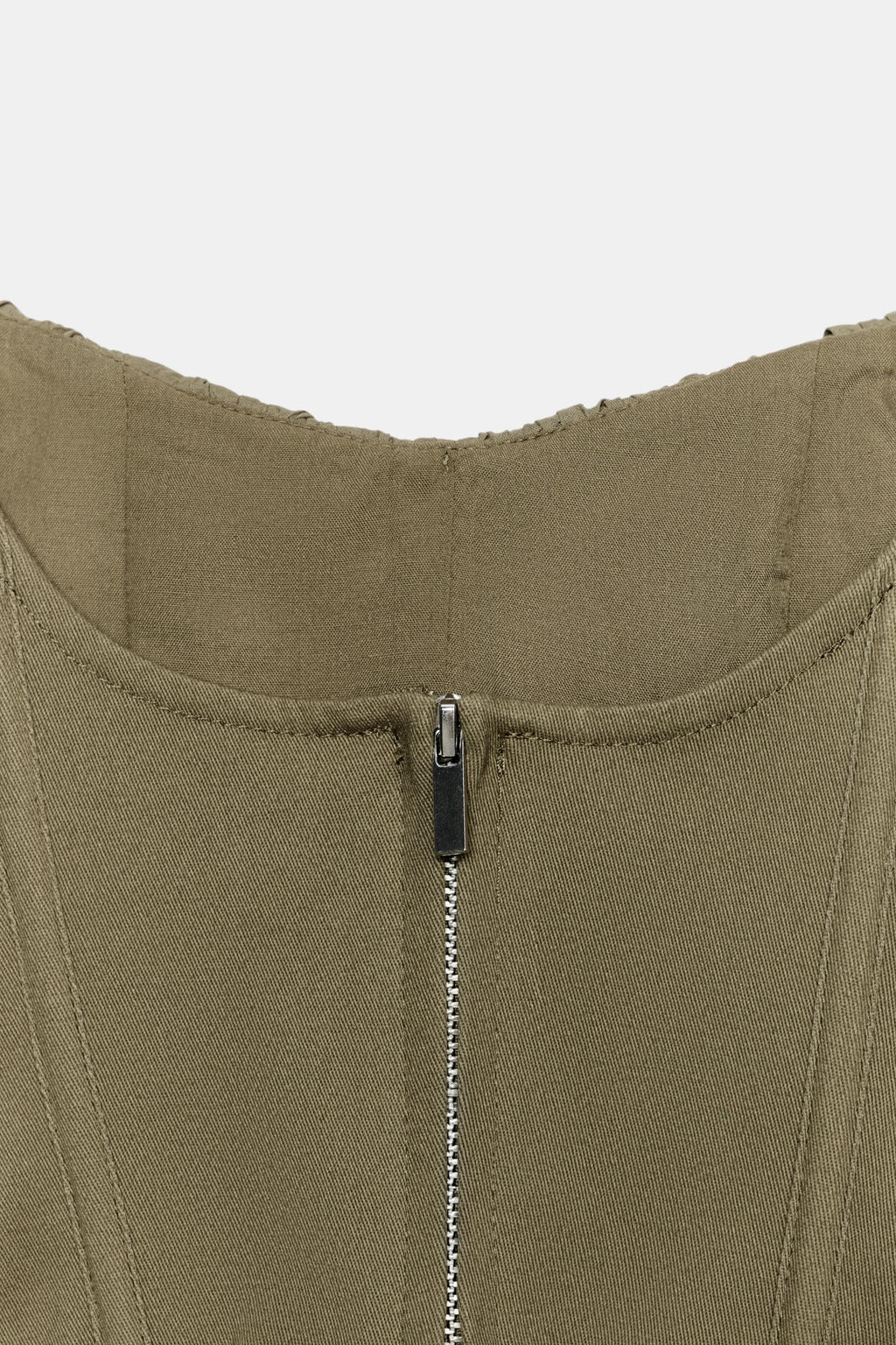 TOP CORSETERO VOLANTES / Khaki oscuro - Zara фото 7