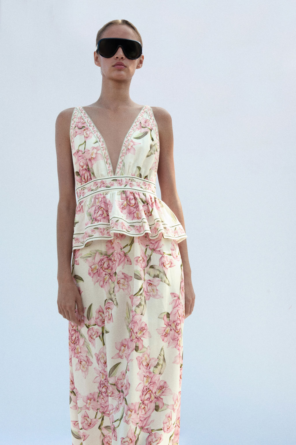 Vestido en mezcla de lino con peplum - H&m фото 4