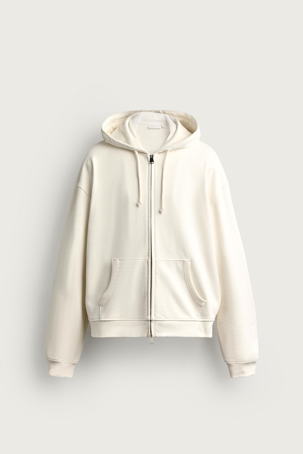 SUDADERA REGULAR FIT CAPUCHA CREMALLERA / Crudo - Zara фото 7