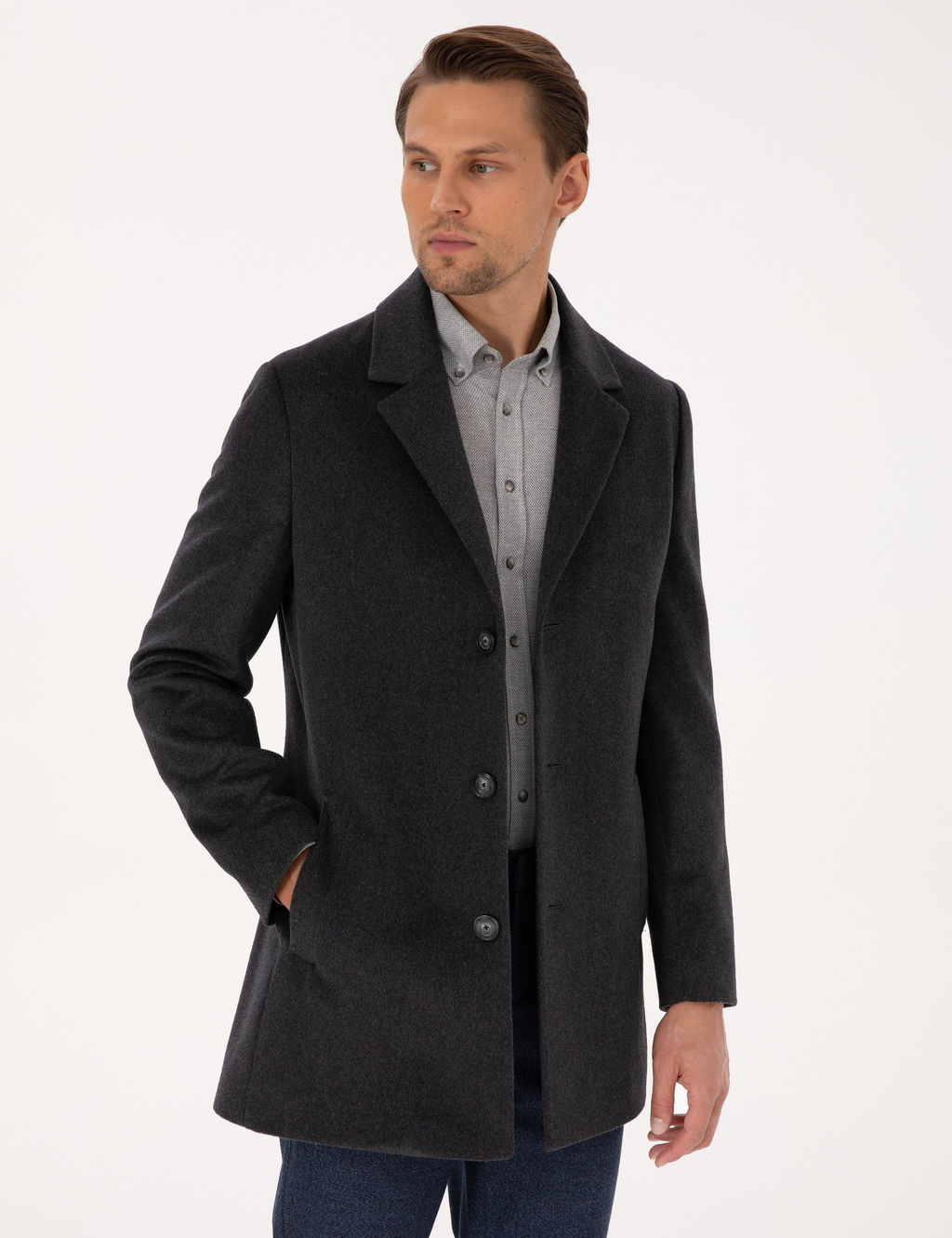 Antrasit Ex. Slim Fit Ka_e Kaban - Pierre cardin фото 3