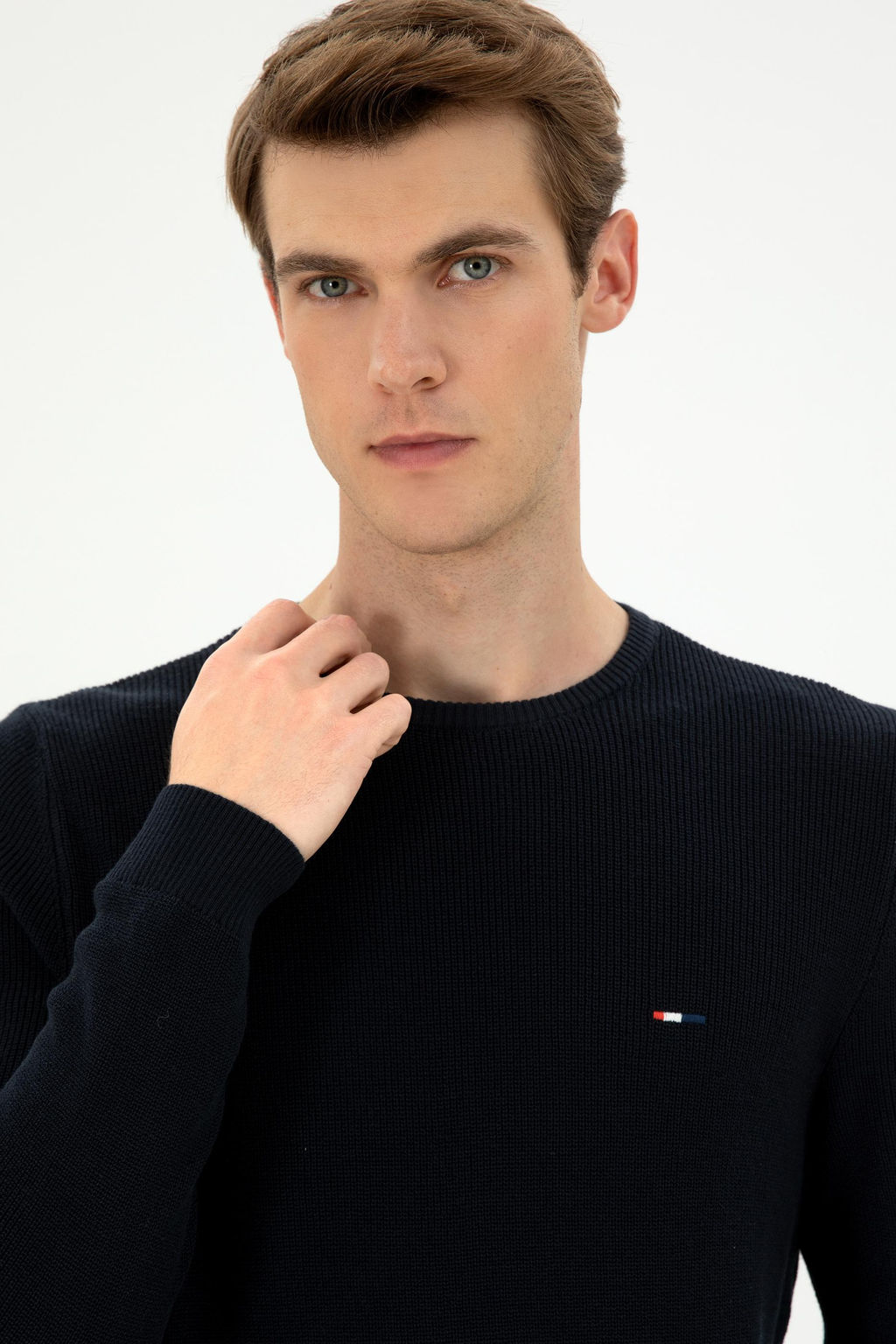 Мужской темно-синий базовый свитер Неожиданная скидка в корзине - U.s. polo assn фото 2