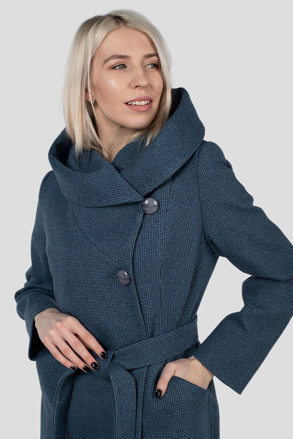 Пальто женское демисезонное (пояс) - El podio фото 6