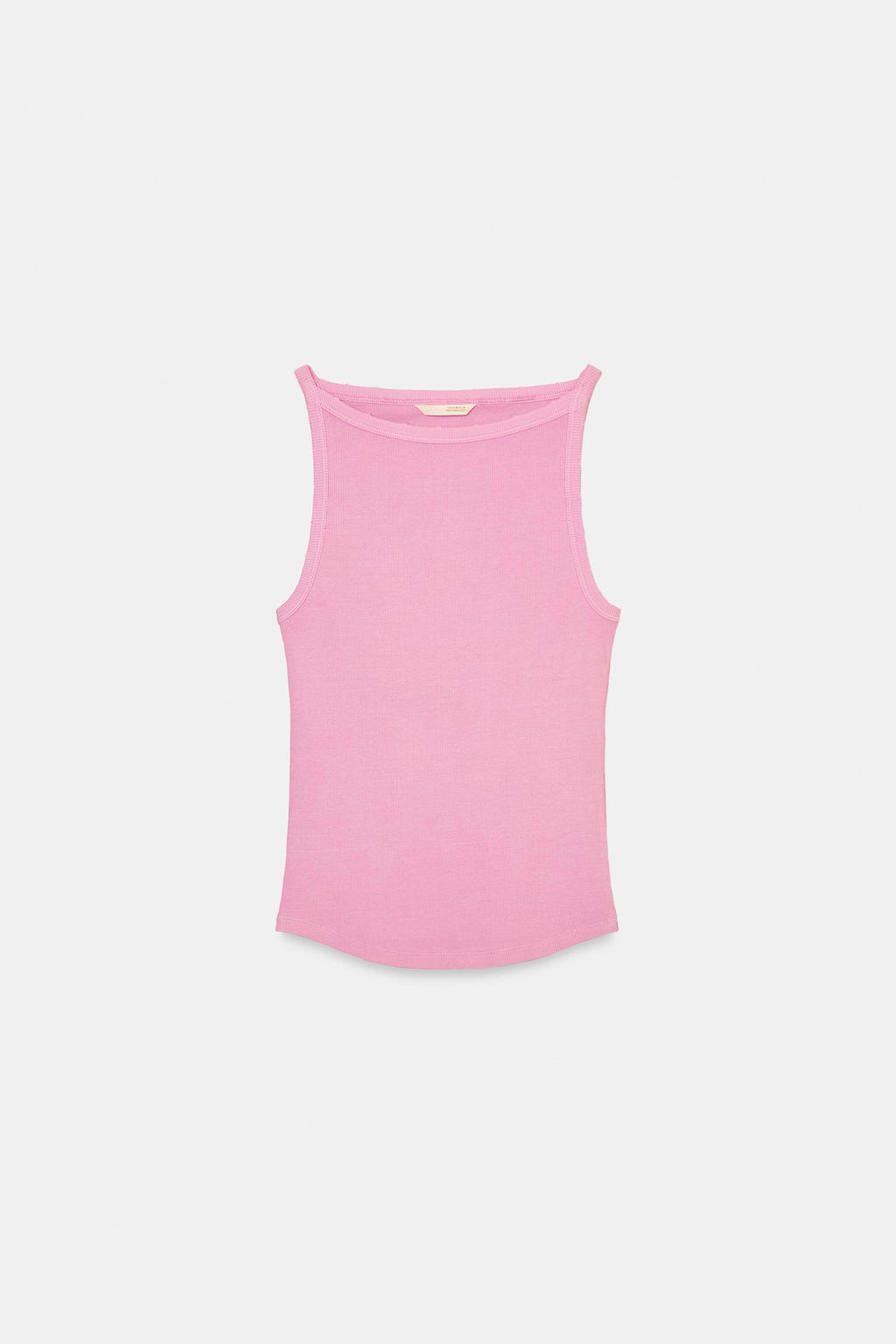 TOP HALTER RIB EFECTO LAVADO / Rosa - Zara фото 5