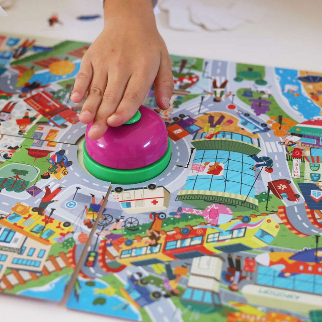 ElBascoKids / Настольная игра со звонком Глаз-Алмаз. Городок - El`BascoKids фото 3