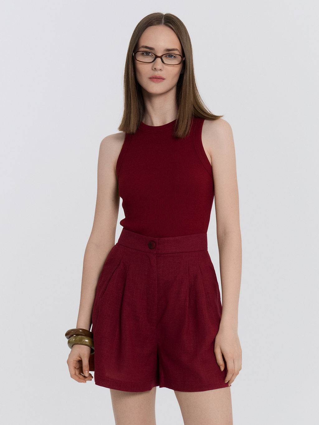 Шорты женские бордовые - Mark formelle фото 5