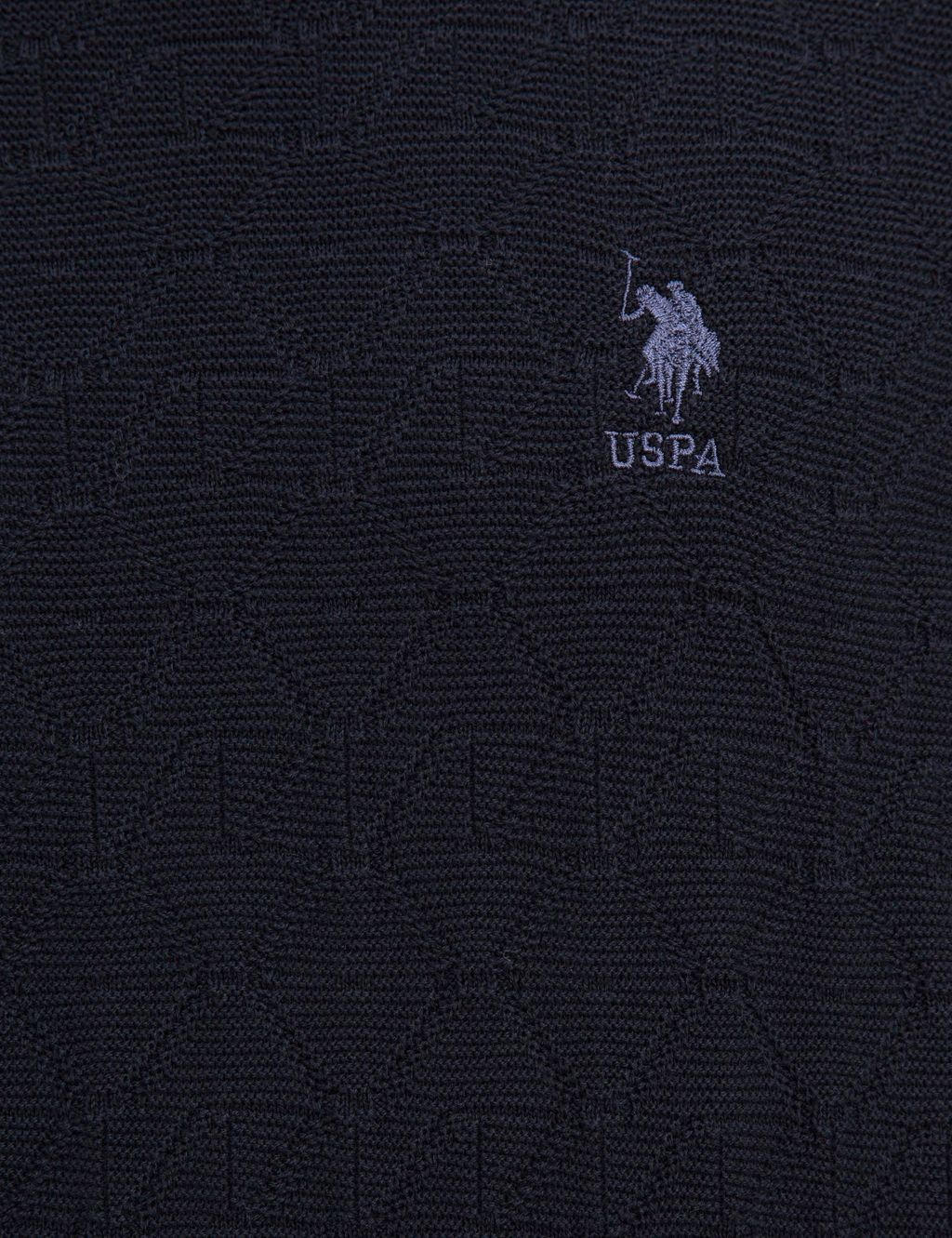 U. S. Polo Assn / Мужской темно-синий трикотажный свитер с круглым вырезом - U.s. polo assn фото 5