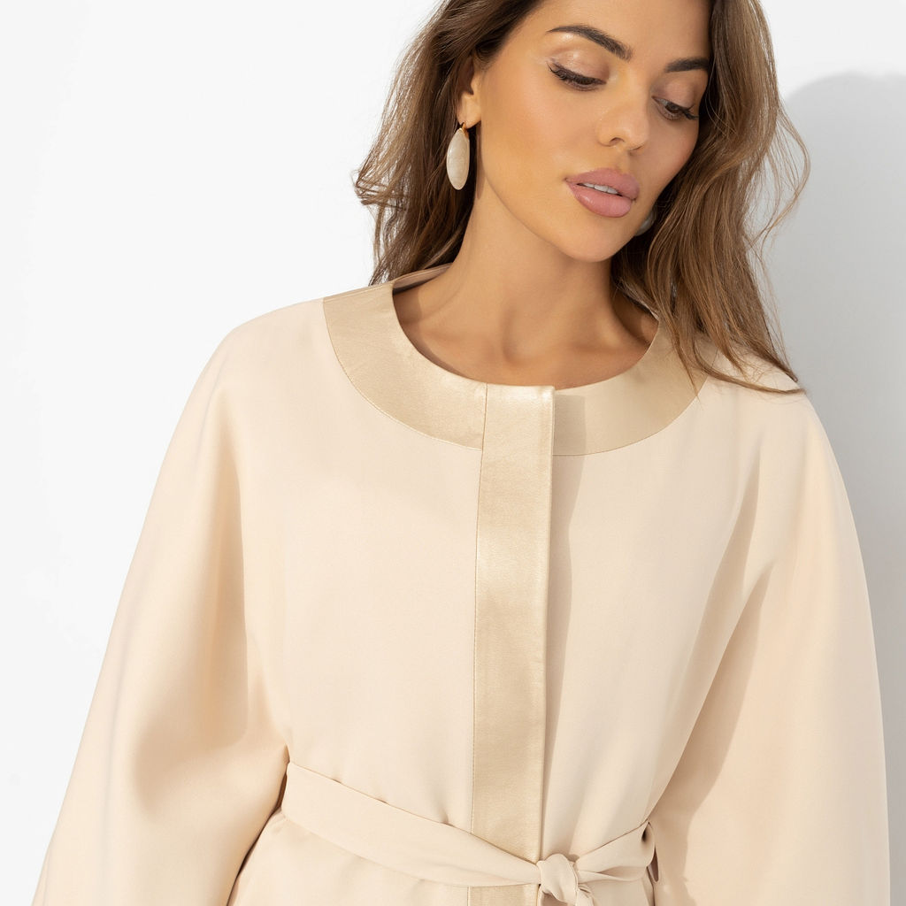 Жакет‑кейп на подкладе, Яркий эффект (с поясом) - Charutti фото 3