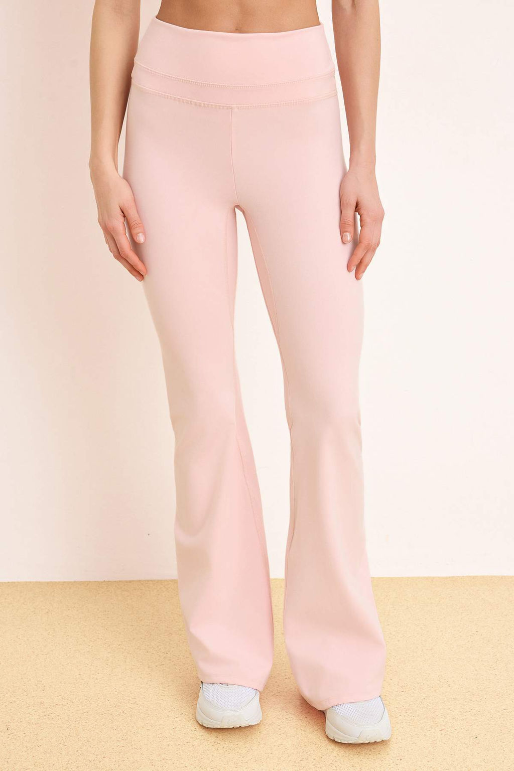 Pembe Flare/Ispanyol Paca F?rcal? Soft Kumas Spor Tayt THMSS26TY00006