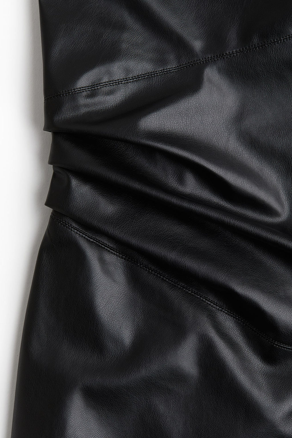 Vestido de un hombro en tejido revestido - H&m фото 7