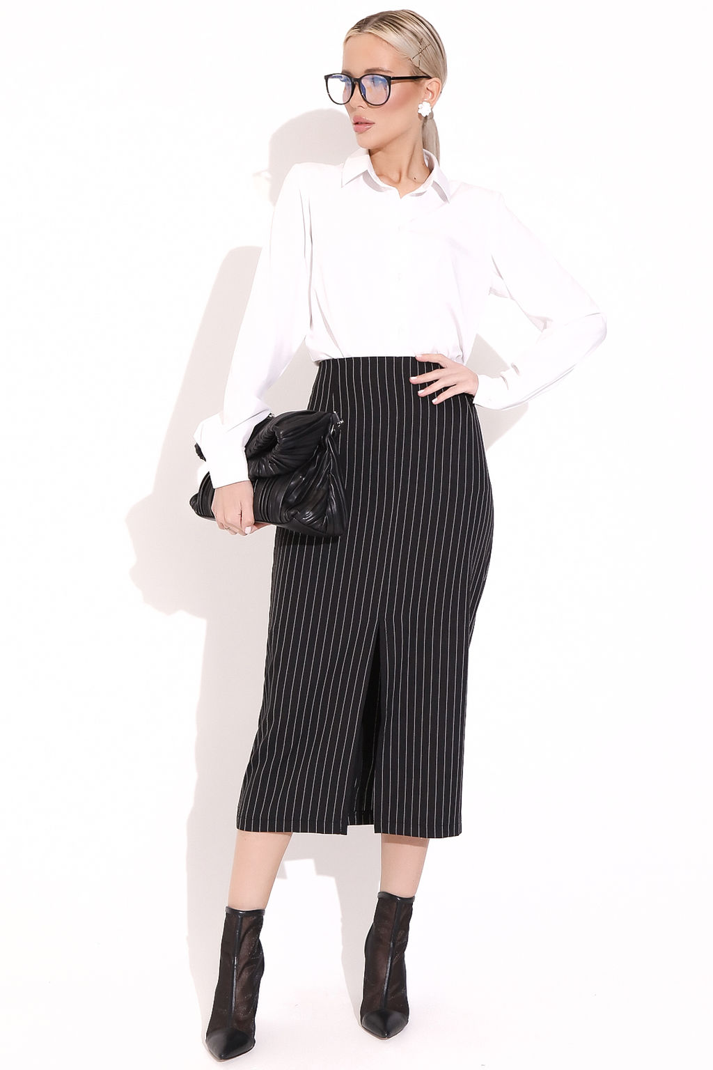 Юбка Фабия (полоска черная) - Эльза фото 2