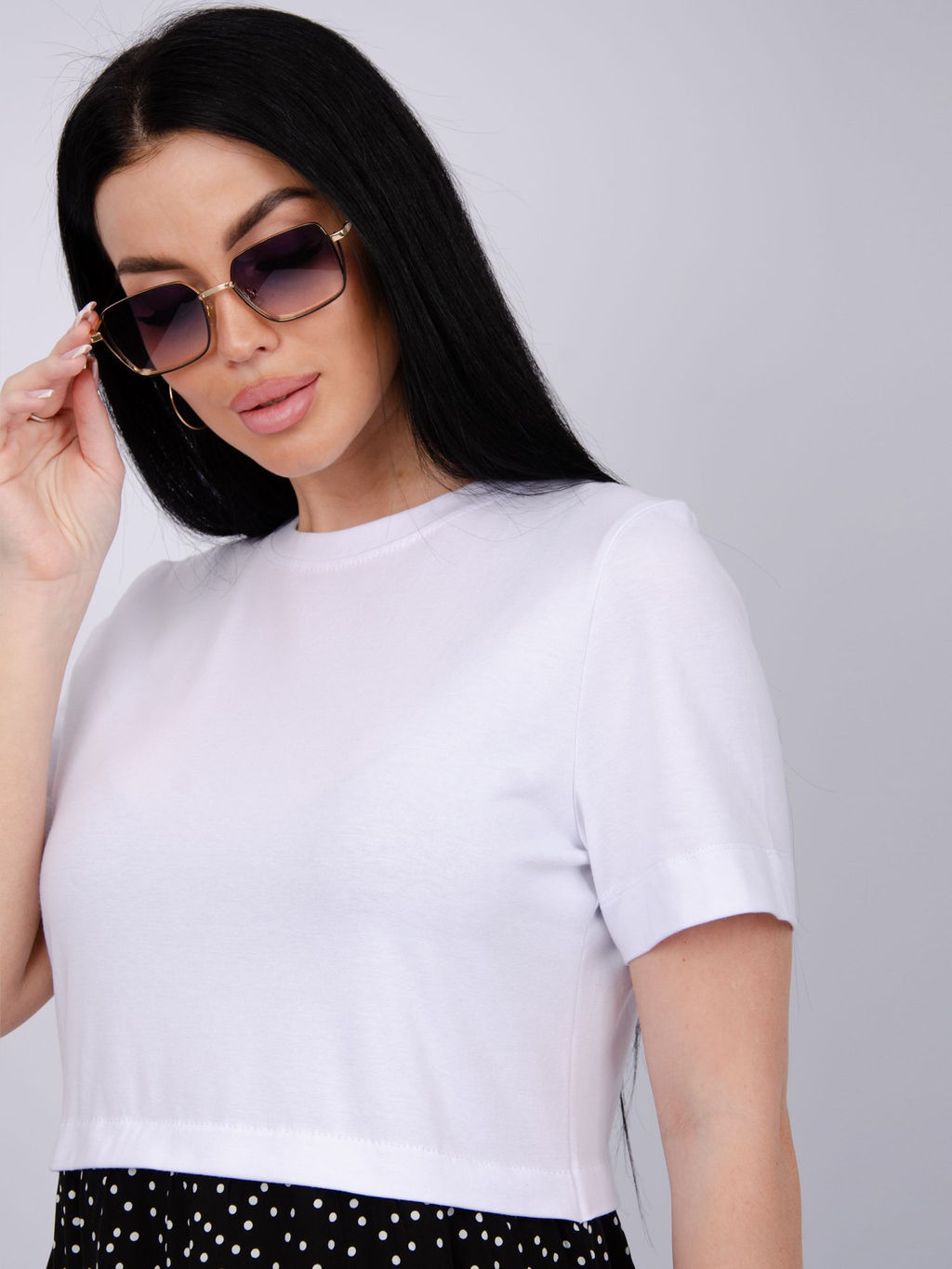 Платье "Виттория 3" горох, вискоза/кулирка (М)