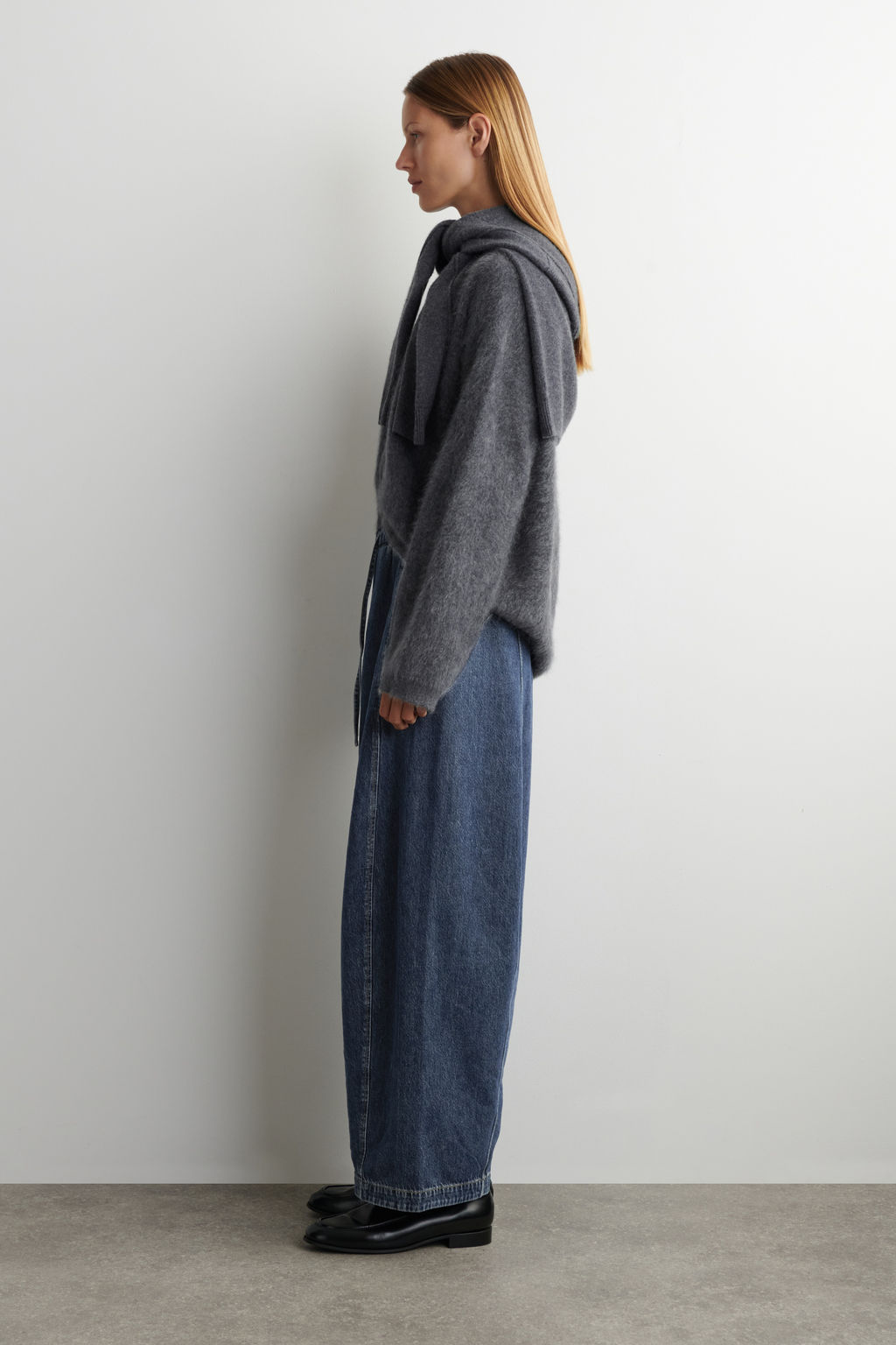 PANTAL?N VAQUERO BARREL LEG CON AJUSTE DE CORD?N - H&m фото 5