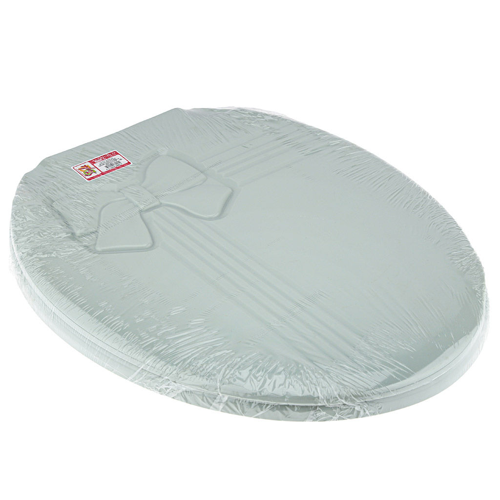 Сиденье для унитаза пластмассовое "Бантик" 45х37х3см, ментоловый (Россия)