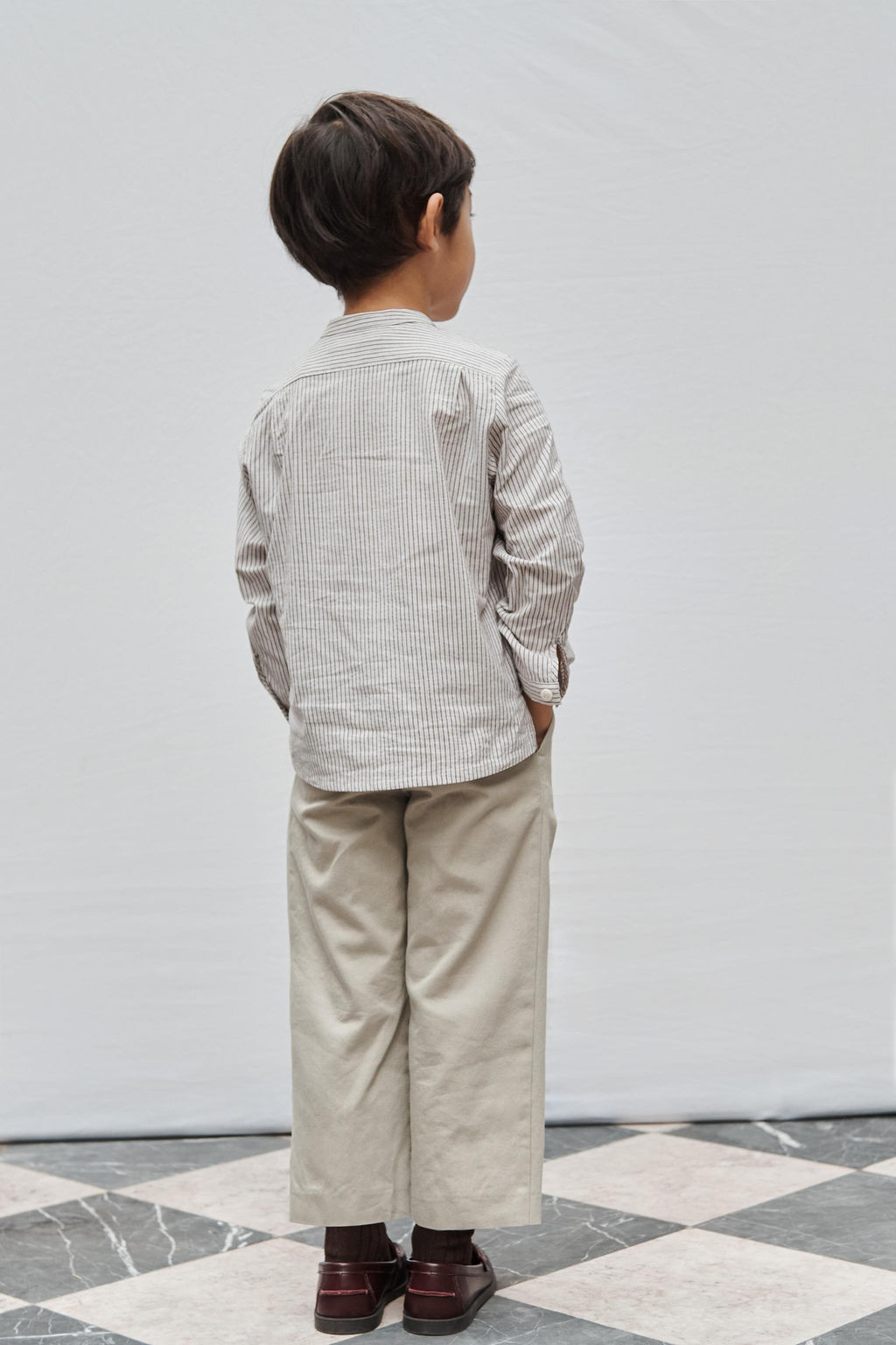 6-10 YEARS / STRIPED STAND COLLAR SHIRT LIMITED EDITION - Zara фото 5