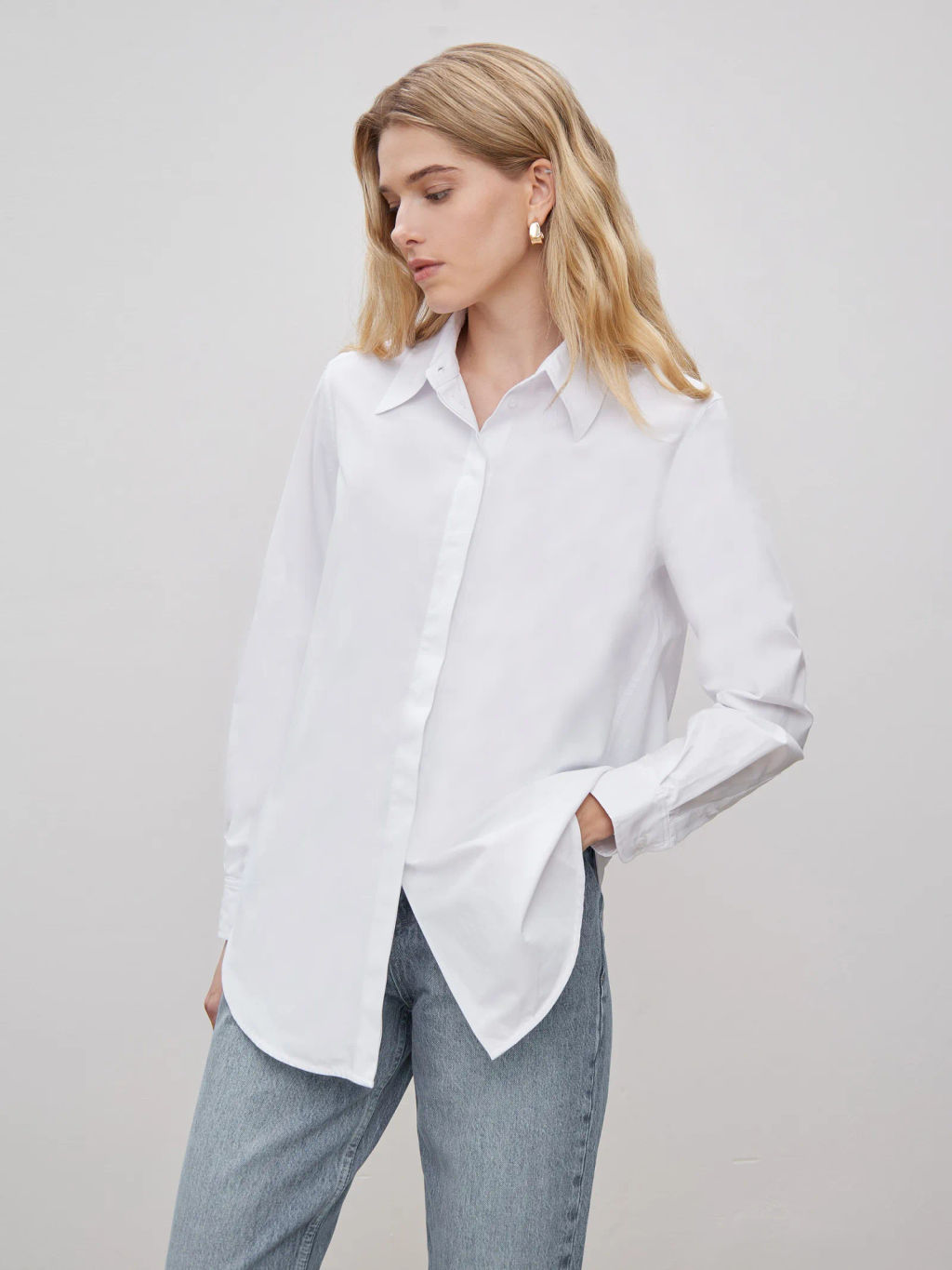 Рубашка однотонная B2969/faxon - Emka фото 3