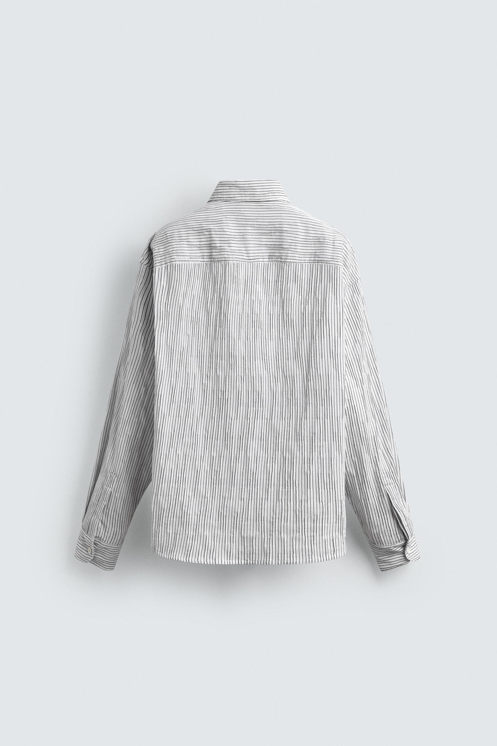 IRREGULAR STRIPED JACQUARD SHIRT - Zara фото 7