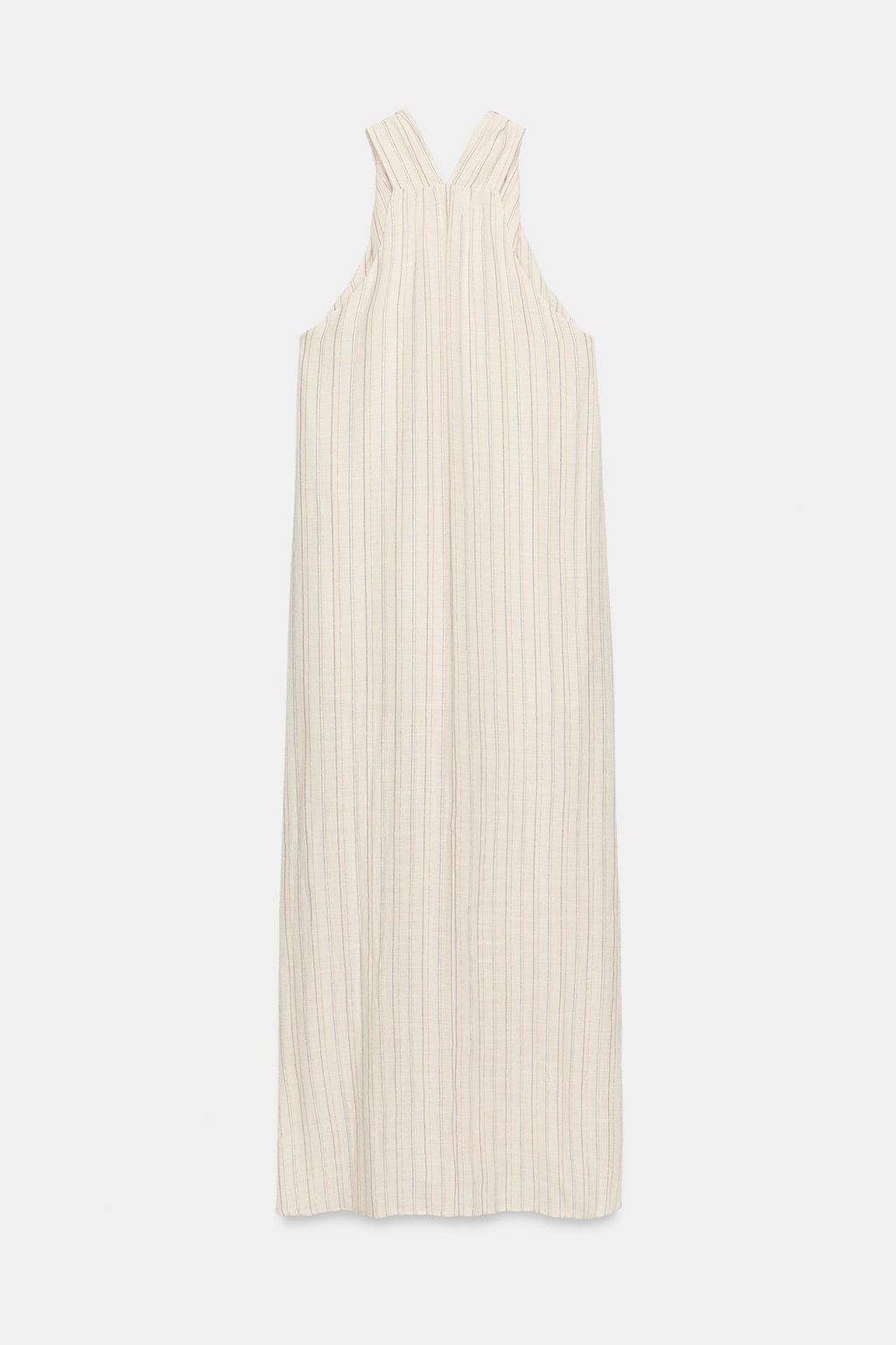 VESTIDO LARGO RAYAS HILO METALIZADO / Crudo / Marino - Zara фото 11