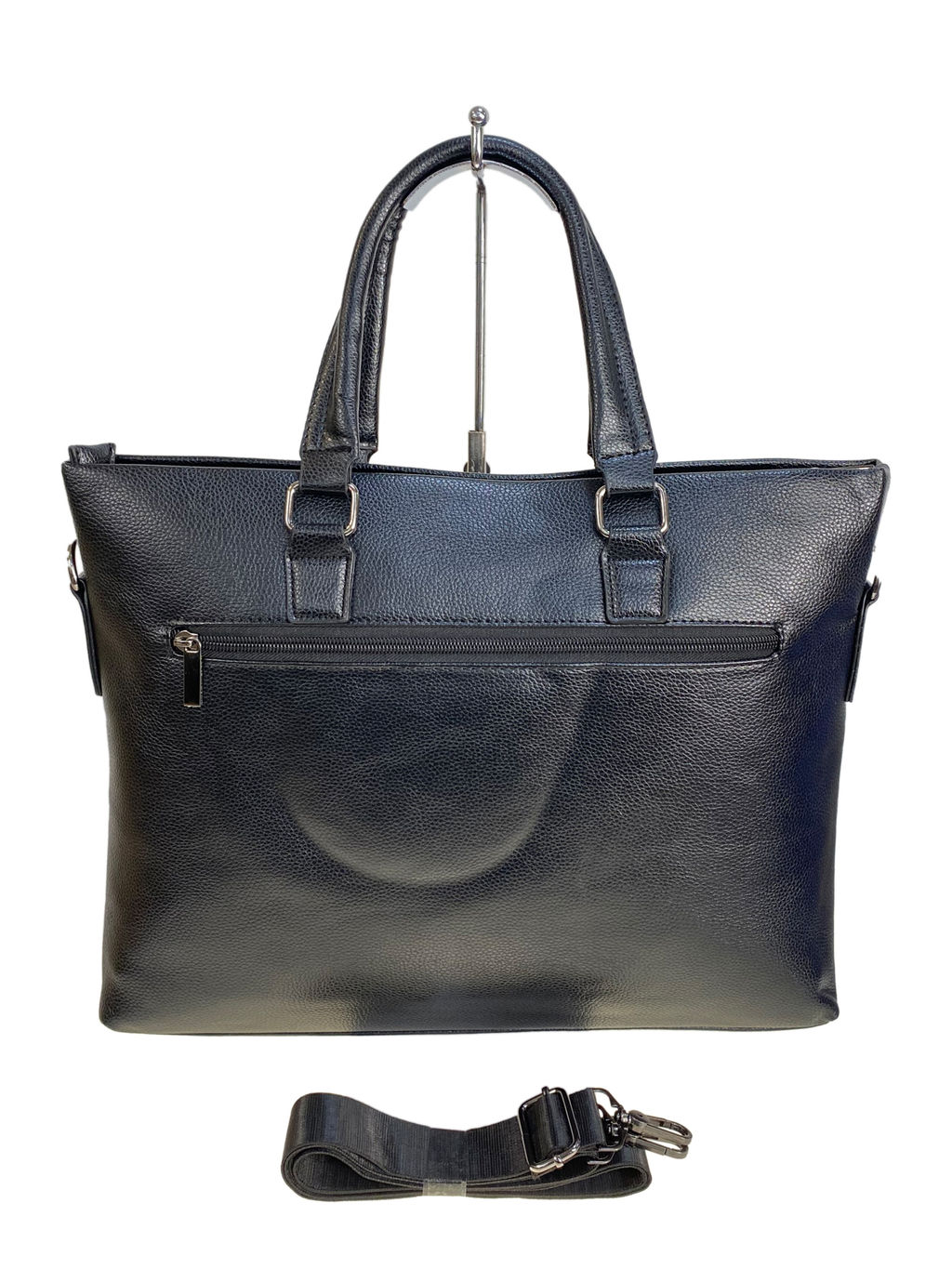 Сумка-портфель мужская из искусственной кожи, цвет черный - Greta фото 2