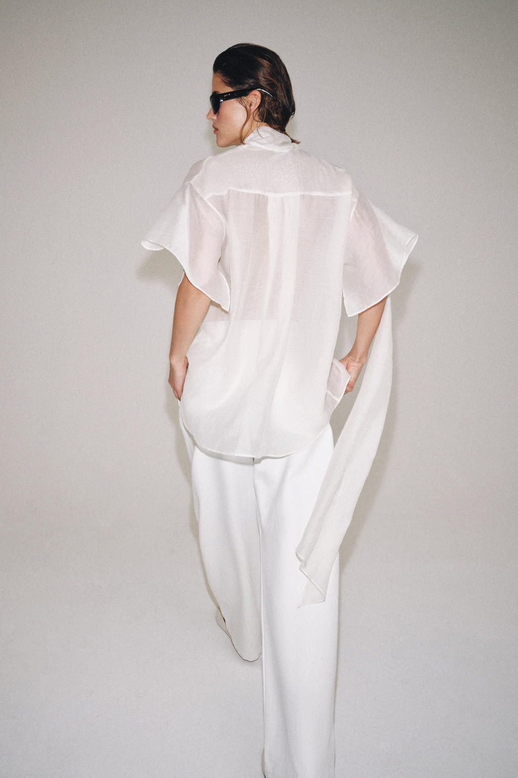 CAMISA PA?UELO ZW COLLECTION / Blanco - Zara фото 5