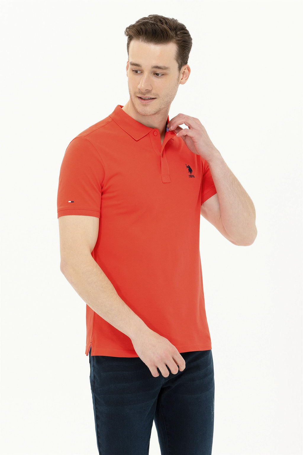 Мужская красная базовая футболка - U.s. polo assn фото 8