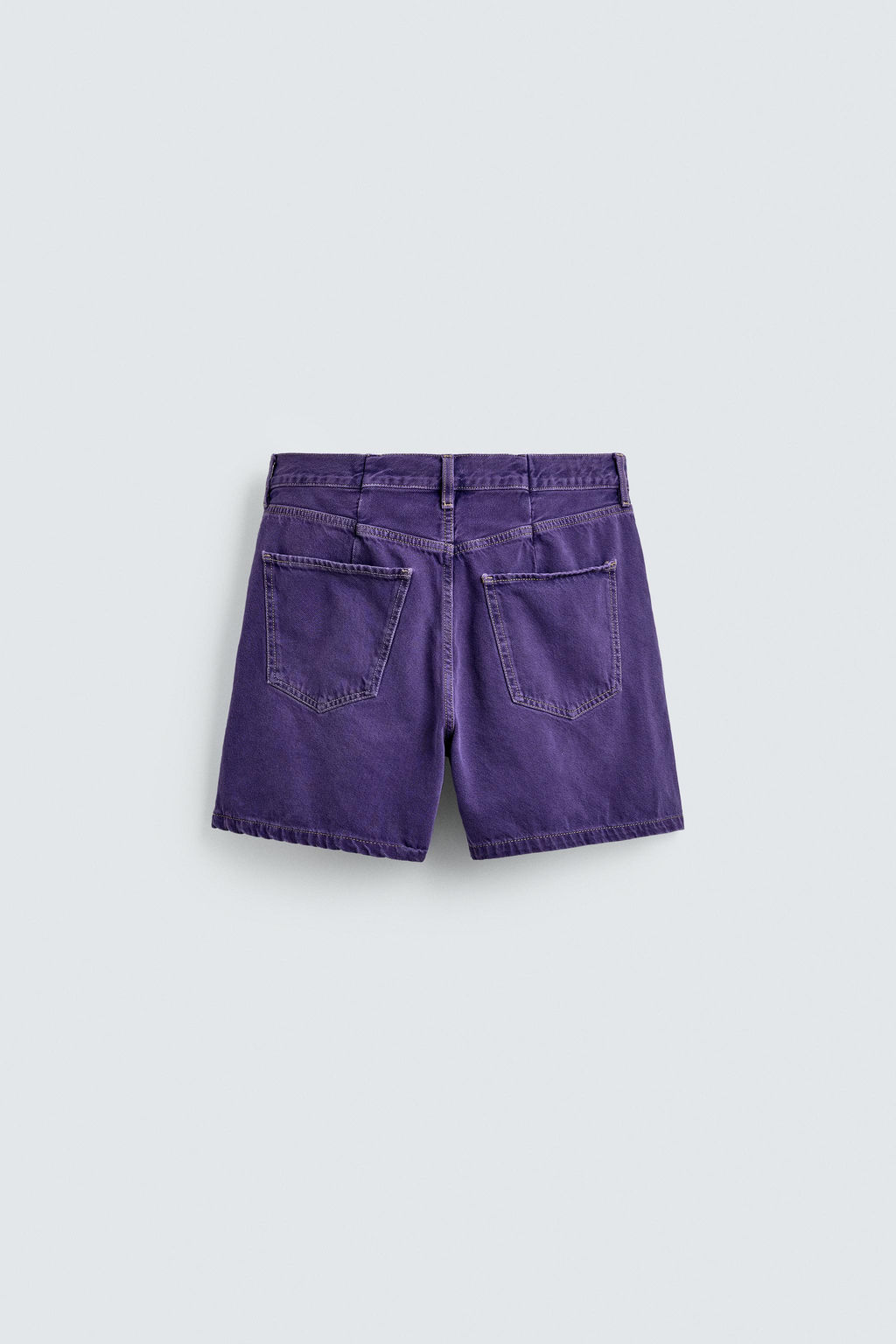 BERMUDA DENIM RELAXED FIT COLOR / Morado - Zara фото 7