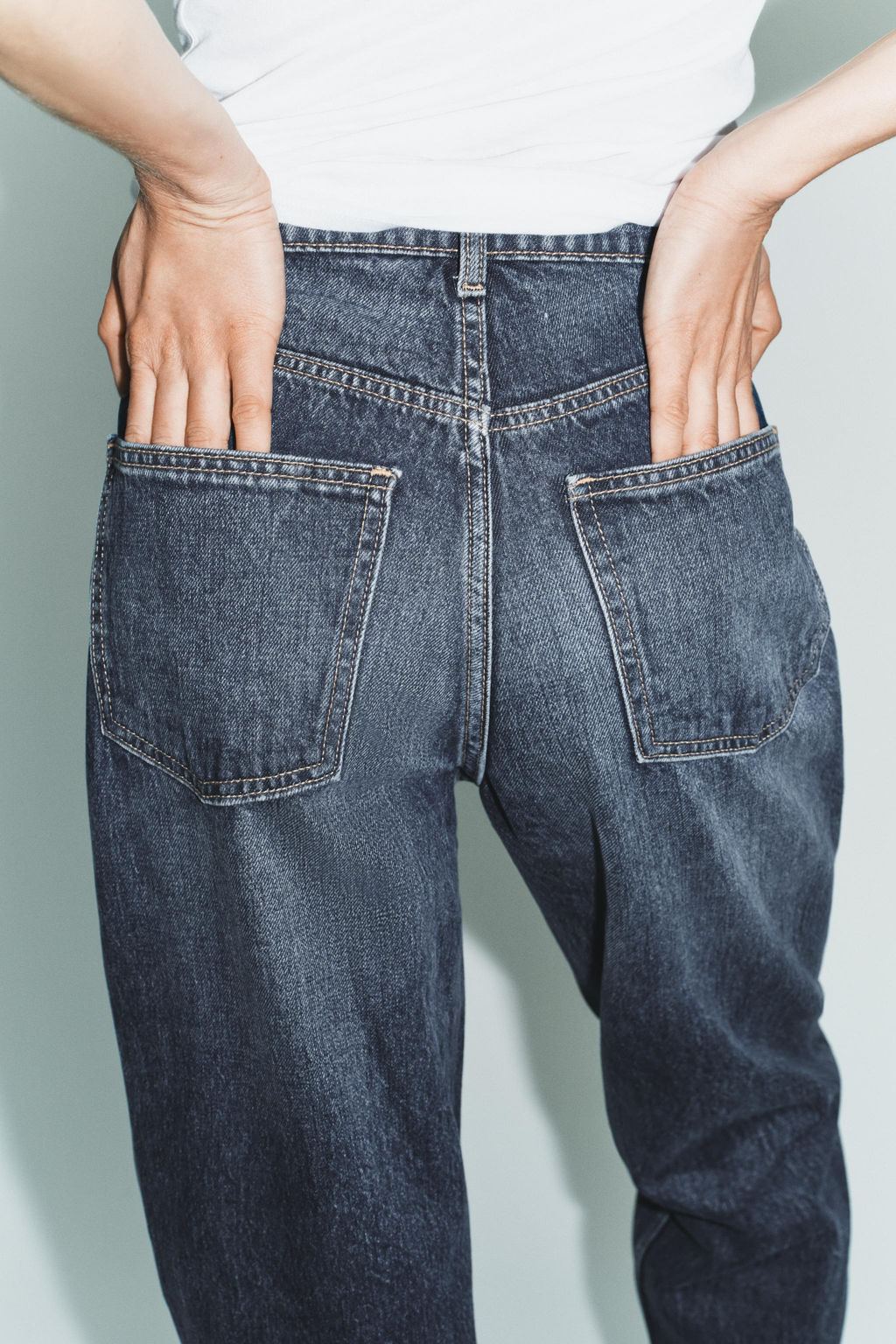 JEANS TRF MOM FIT TIRO ALTO / Marino - Zara фото 6